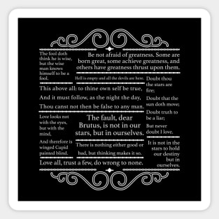 Shakespeare Quotes Sticker